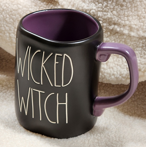 Rae Dunn Wicked Witch Mug Black and Purple Halloween Mug - Picture 3 of 4